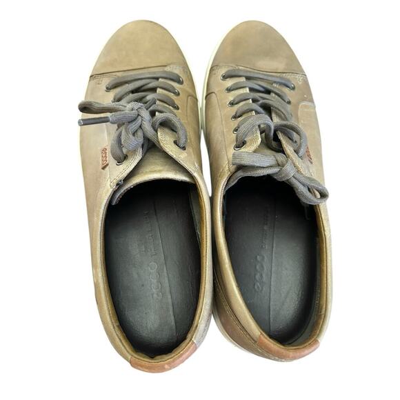 Ecco Men's Soft 7 Lace-up Leather Cap Toe Sneaker Navajo Brown Size 11/45 - Picture 6 of 9